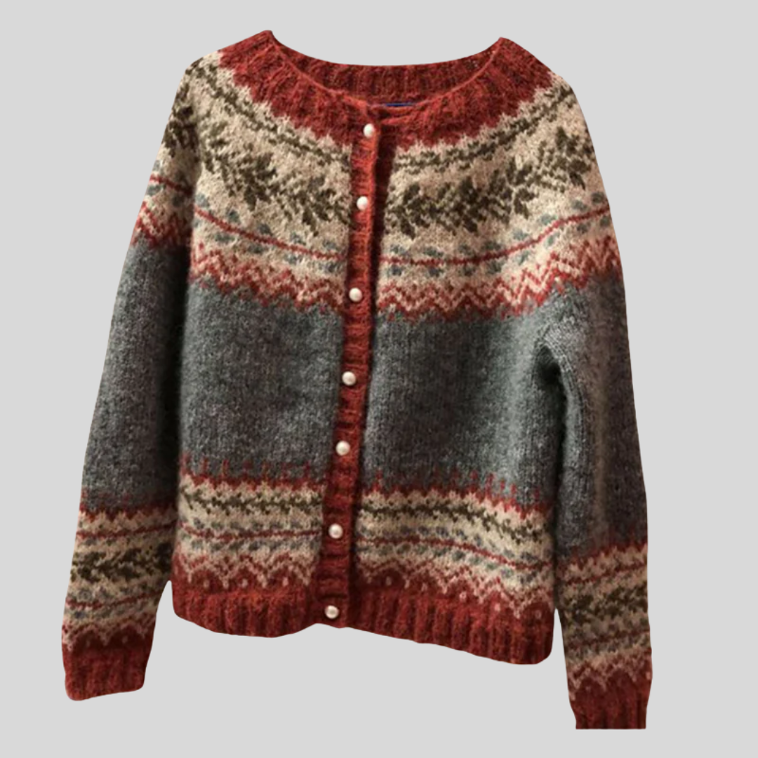 Lyla™ | Classic Winter Patterned Cardigan