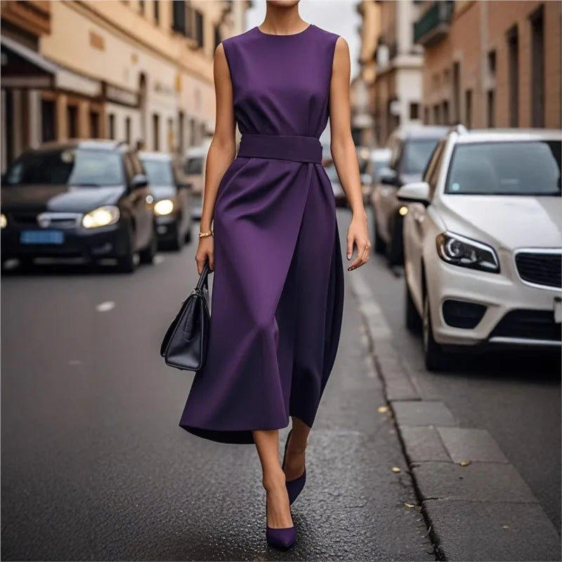 Clarimond | Elegant Round Neck Dress