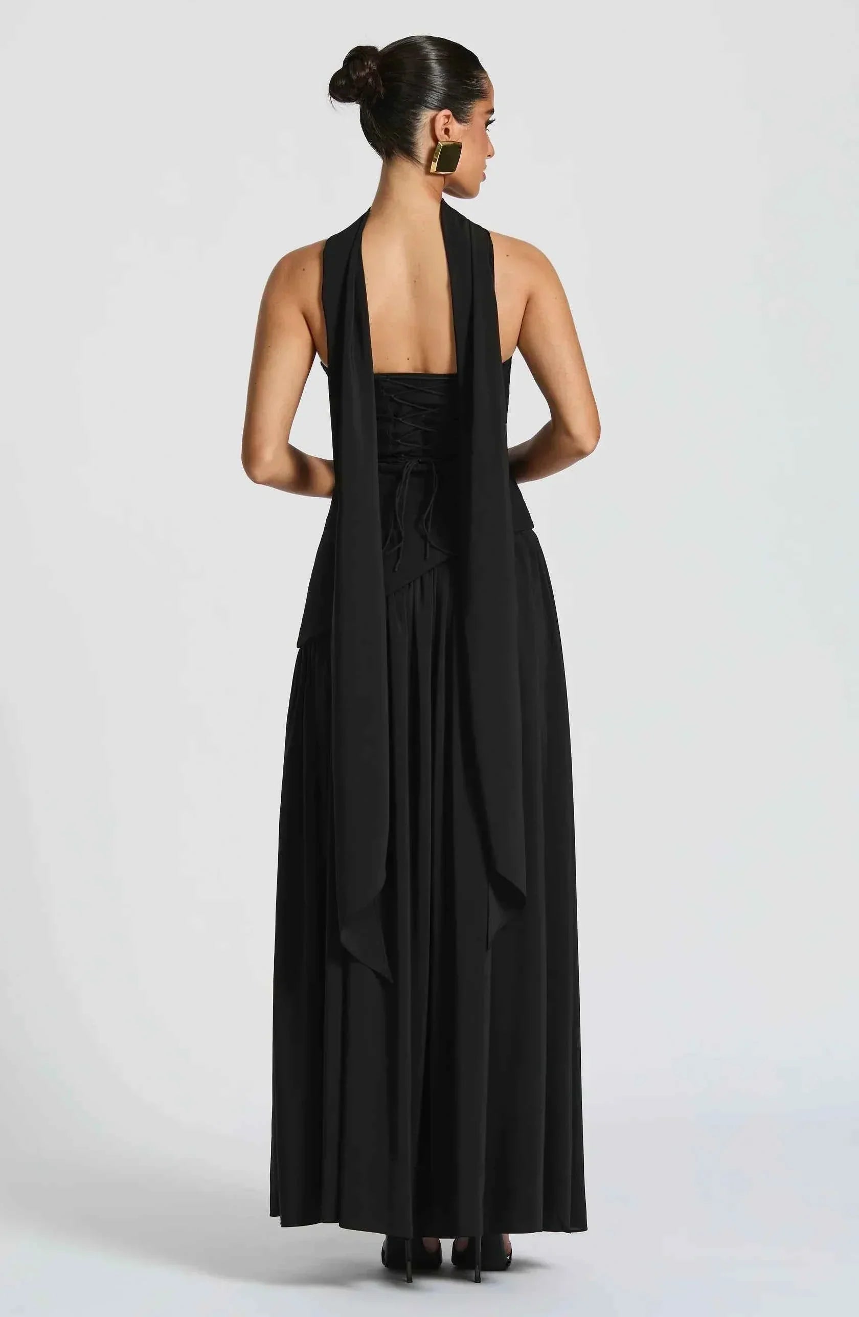 Maliyah | Long Wedding Dress with Slit and Drapery